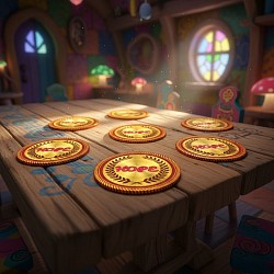 22 - A table filled with HOPE coins